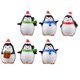 thumbnail image 3 of 6 unidades de pingüinos navideños en miniatura, adornos creativos y adorables (color aleatorio), 3 of 8