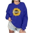 thumbnail image 1 of Mama Sweatshirts Culottes pour Femmes pour Femmes Chandail en Molleton Oversize Col Rond Coupe Ample Manches Longues Chandail pour la Fête des Mères TG Bleu, 1 of 7