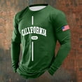 thumbnail image 2 of Men T Shirts Letter Print Long Sleeve Crew Neck Casual Funny Graphic Men's Shirts, 2 of 4