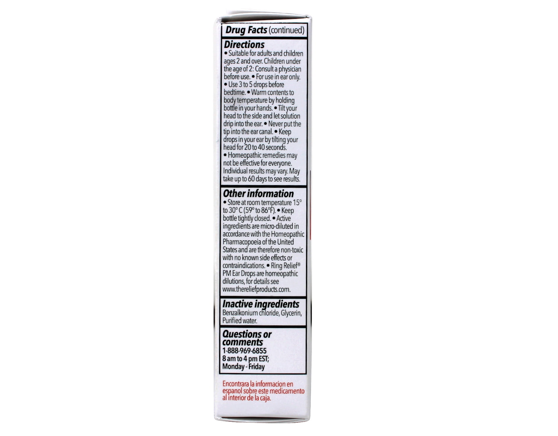 5 Pack - TRP Natural Ears, Ring Relief PM Ear Drops for Ringing in The Ears and Tinnitus Symptoms, Night time Formula