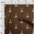 thumbnail image 1 of oneOone Silk Tabby Fabric Ethnic Ikat Printed Fabric 1 Yard 42 Inch Wide, 1 of 4