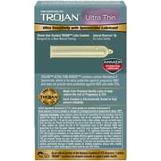 Trojan Condom Sensitivity Ultra Thin Spermicidal, 12 Count - 2 Pack