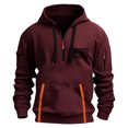 thumbnail image 2 of Sudadera con capucha para hombre, informal, con estampado, deportiva, de manga larga, blusa de poliéster, 2 of 4
