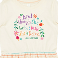 thumbnail image 4 of Inktastic She is Fierce Funny Shakespeare Quote Girls Toddler Dress, 4 of 5