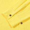 thumbnail image 3 of Yaoyar Classic Button Front Shirt for Men, Solid Color Long Sleeve Collared Top with Pockets, Timeless Casual Wear Shirt, 3 of 8
