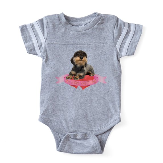 CafePress - Dachshund Valentine - Cute Infant Baby Football Bodysuit