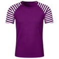 thumbnail image 4 of Wxolcjlv Men's T-Shirt Strip Print Waffle Coew Neck Short Sleeve Tshirt Summer Casual Breathable Tee For Daily Wear Festive Celebration,Size XS-5XL, 4 of 4