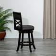 thumbnail image 6 of 24" Counter Height Swivel Stool Modern Dining Chairs Bar Chairs X-Backrest Chair Armless Stool For Restaurants Bedrooms Living Rooms Hotel Kitchens Offices Island Coffee Shop, 6 of 8