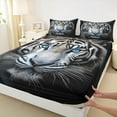 thumbnail image 3 of Homewish Jungle Wildlife Tiger Full Size Sheets, 4D Animal Lover Bed Sheets, Teens Kids Boys Girls Sheet Sets, Microfiber Bedroom Decor, 4-Piece, 3 of 7