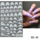 thumbnail image 1 of 5D Christmas Nail Stickers Snowman Winter Decor Gloves Hats Bear Penguins Sliders Embossed Knit Sweater Decals Manicure GL5D-K, 1 of 4