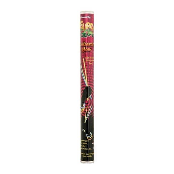 Pulsera de neón Euro Novelty glow en tubo colores surtidos 15 pzas
