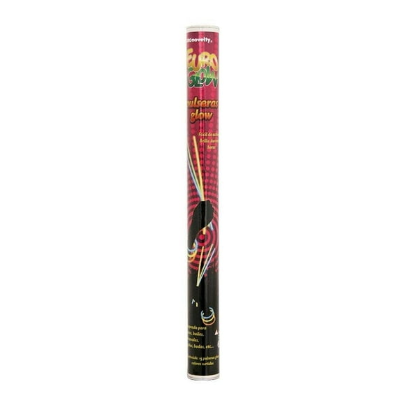 Pulsera de neón Euro Novelty glow en tubo colores surtidos 15 pzas