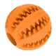 thumbnail image 2 of Pelota de juguete para perros con forma de sandía y lunares, juguete interactivo giratorio para mascotas, color naranja, 2 of 14