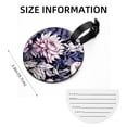 thumbnail image 5 of Lnk plants Set of 2pcs PU Leather Round Suitcase Tags with Privacy Cover and Name ID Tag - Ideal for Travel Luggage, Handbags, Backpacks, School Bags, 5 of 6