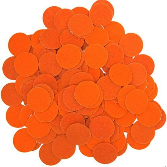 Playfully Ever After Orange Felt Circle Stickers (1 inch - 100pc)