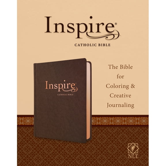 NLT Inspire Catholic Bible-Dark Brown LeatherLike