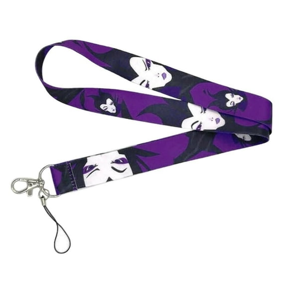 Maleficent Evil Queen Themed Lanyard ID Holder Keychain