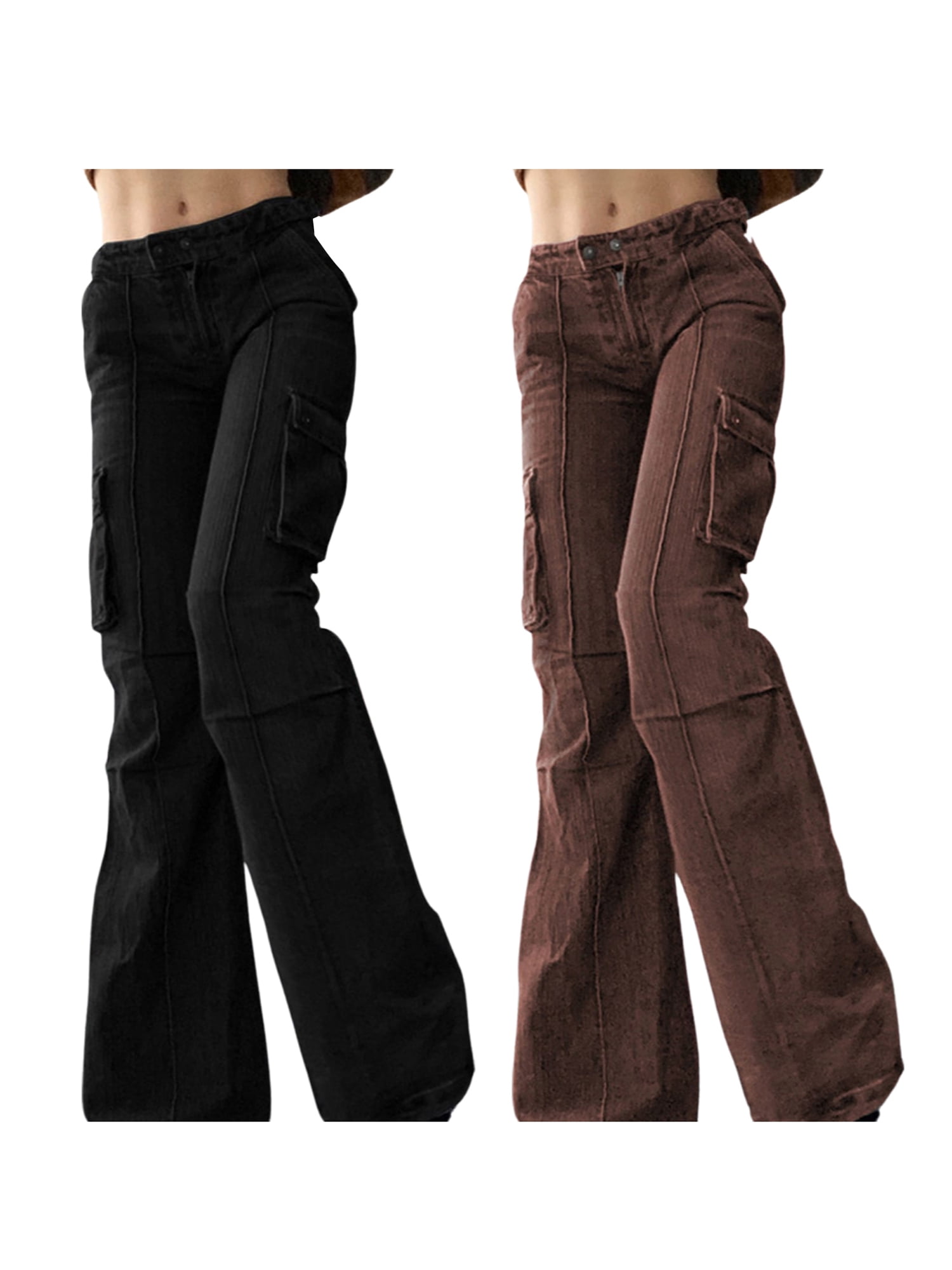 A Charcoal Black High-Waist, trumpet-cut Details Pant with Si