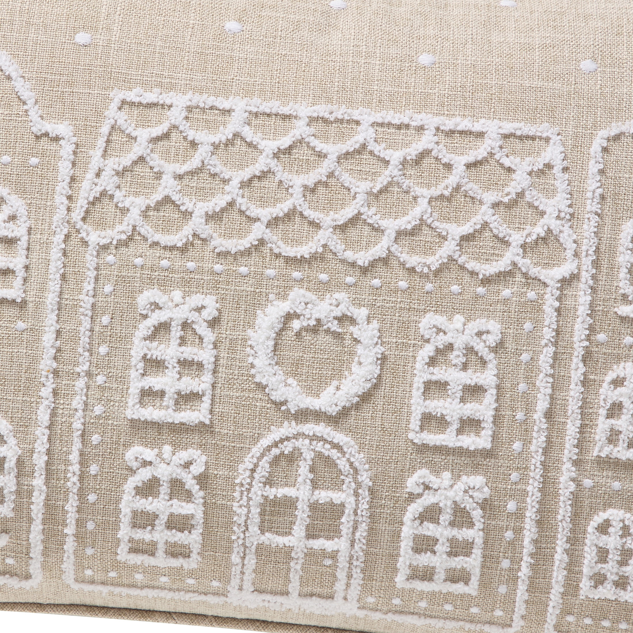 My Texas House 14" x 20" Taupe Gingerbread House Decorative Pillow Cover