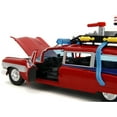 thumbnail image 4 of 1959 Cadillac Ambulance Ecto-1 Red "Transformers" TV - "Ghostbusters" (1984) Movie Crossover1/24 Diecast Model Car by Jada, 4 of 6