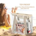 thumbnail image 3 of Bolsa de mano Fammart transparente, grande, impermeable, resistente a la arena, 30 x 14 x 29 cm, 3 of 8