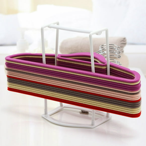 Thinsony Practical Clothes Hangers Storage Stand Stablely Holder For Hanger Stacker green 1Set