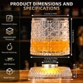 thumbnail image 5 of ZHOYIMIMI 360° Spinning Whiskey Glasses Set of 2, Rotating Crystal Tumblers with 8-Color LED Light Iceball Molds, 5 of 9