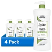 (4 pack) Suave Soothing Hydration Hand & Body Lotion For Women With Aloe Vera For Dry Skin, 28 FL OZ