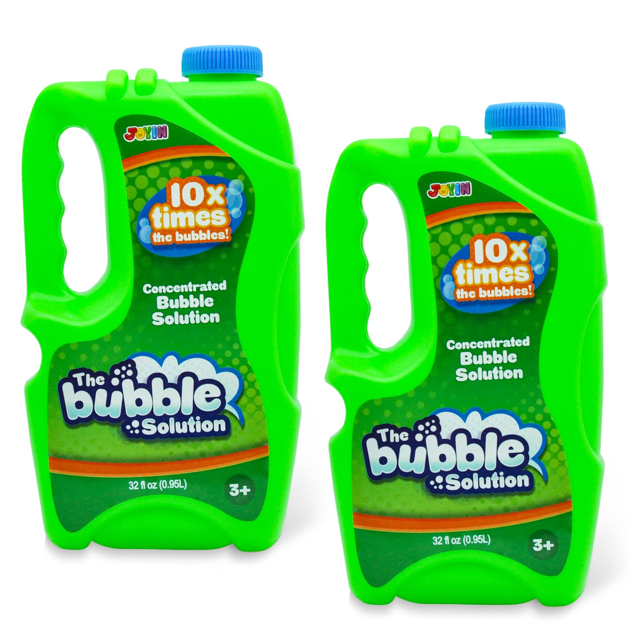 JOYIN 2 Bottles Bubbles Refill Solutions 64 oz (up to 5 Gallon) Big