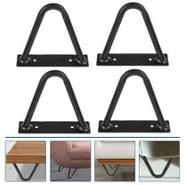 NICERIO 4Pcs Black Metal Hairpin Legs Durable Table Legs for Coffee Desks and Benches