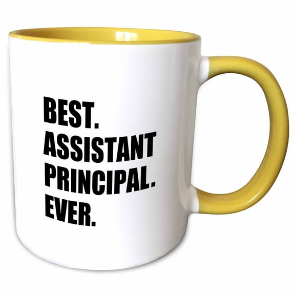 3drose, Best Assistant Principal Ever Education Job School Vice Principal Gift, 15oz Two-tone Yellow Mug