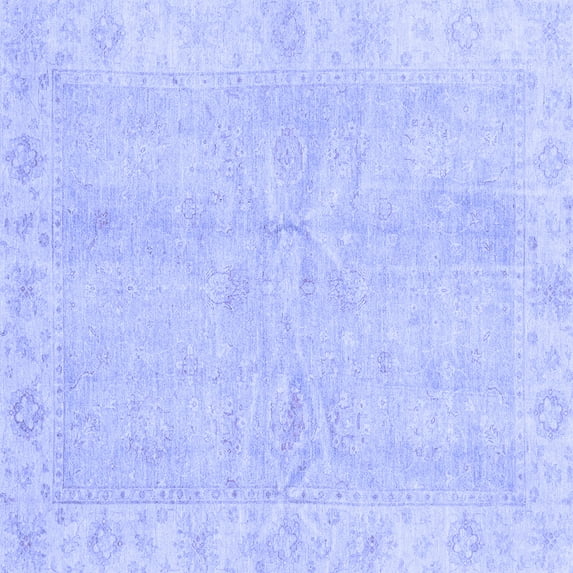 Ahgly Company Indoor Square Oriental Blue Traditional Area Rugs, 3' Square