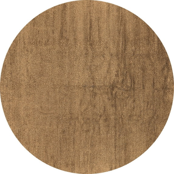 Ahgly Company Indoor Round Oriental Brown Industrial Area Rugs, 3' Round