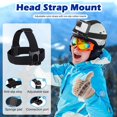 thumbnail image 4 of 9-in-1 Universal Chest Mount Harness - for Action Camera & Smartphone - Includes Head Mount - Stabilizing Chest Strap - Compatible with GoPro, iPhone, Android - Black, 4 of 6