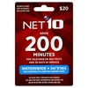 Net10 200 Minutes $20 Airtime Card