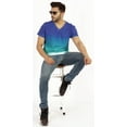 thumbnail image 4 of Inkmeso Regular Fit&nbsp;Ombre T-shirt For Mens Solid Short Sleeve Casual Tee Shirt, 4 of 6