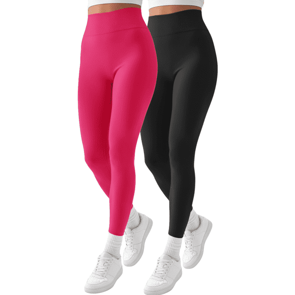 Pack de 2 Piezas Leggings térmicos para Mujer Pantalones Deportivos atléticos de Yoga Entrenamiento mallones UNITALLA