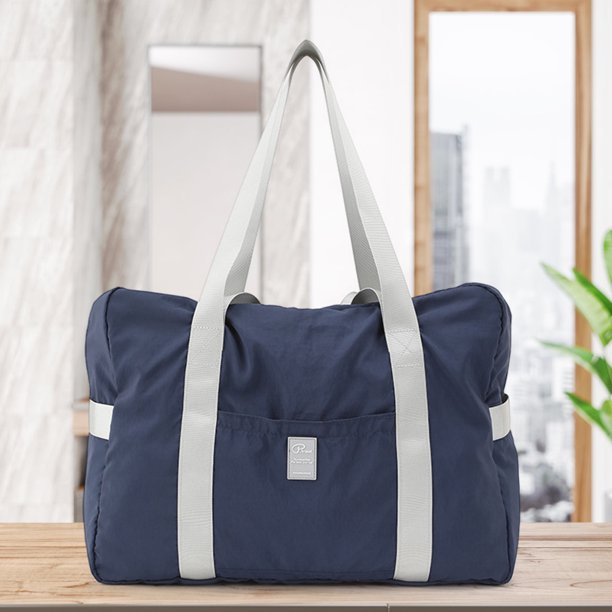 Bolsa De Ejercicios Bolso de fitness de nailon, bolsas de gimnasio portátiles plegables para fútbol al aire libre (azul oscuro)