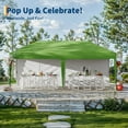 thumbnail image 5 of 10'x20' Waterproof Pop-Up Canopy Tent with 6 Sidewalls & 12 Stakes, Heavy-Duty Outdoor Event Tent for Weddings, Backyard, Camping, Markets, 5 of 7