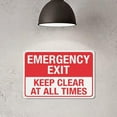 thumbnail image 4 of Emergency Exit Keep Clear At All Times Sign 8X12 Inch Rust Free Aluminum Easy To Read & Sturdy Keep Out Outdoor Metal Signs For Home Farm Yard, 4 of 4