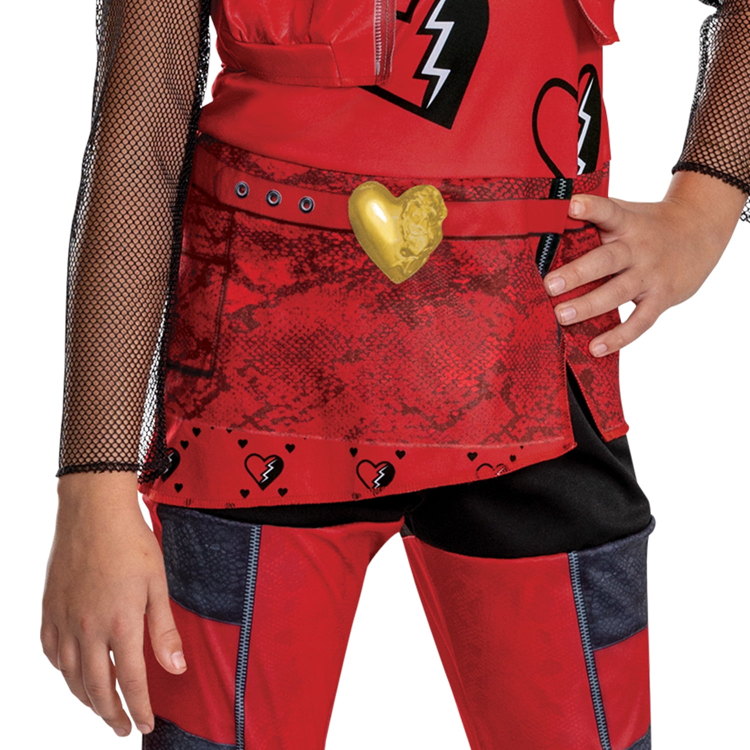 Disney Descendants Red Halloween Costume for Children, Girls Size M (7/8), by Disguise