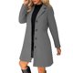 thumbnail image 2 of AUNVITO Women's Solid Color Casual Thick Fleece Coat Stand Collar Lined Button Fur Trim Pockets Warm Winter Long Sleeve Jacket, 2 of 9