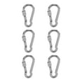 thumbnail image 1 of Ganchos a presión de acero inoxidable, 6 piezas, ganchos a presión de resorte, conector de cuerda resistente, gancho conector de cuerda para acampar, diseño revolucionario, 1 of 12