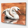 thumbnail image 3 of Designart ' Close Up Swan On The Water ' Traditional Canvas Wall Art Print, 3 of 4