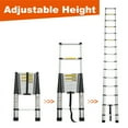 thumbnail image 3 of HYCHIKA Telescoping Ladder 14.5FT, Telescopic Extension Ladder, Aluminum Alloy Folding Ladder Portable Multi-Purpose for Indoor Outdoor Work, Heavy Duty 300 lbs Load, 3 of 6