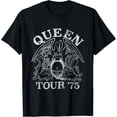 thumbnail image 1 of Queen Official Tour 75 - Camiseta con logotipo, 1 of 2