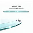 thumbnail image 4 of 24 Inch Tempered Glass Round Table Top, 2/5" Thick Clear Safety Glass with Polished Edge for Dining Table, Patio, Coffee Table, Indoor Outdoor Use, Replacement Glass Top, 4 of 7