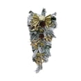 thumbnail image 4 of FVDPWYE Snowy Christmas Wreath Decorative Hanging Ornament for Party Home Xmas Decor Gold, 4 of 9