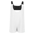 thumbnail image 3 of ABATAB Summer Rompers for Women Built in Bra Sleeveless Outfits Color Block Wide Leg Romper Trendy Jumpsuit, 3 of 5