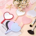 thumbnail image 4 of Uxcell 15 Pcs Espejos de Mano, Espejos de Mano en Forma de Corazón con Mango, Espejo de Maquillaje Portátil de un Solo Lado para Mujeres y Niñas, Cosmético, Pestañas, Hogar, Viaje, Rojo, 4 of 7